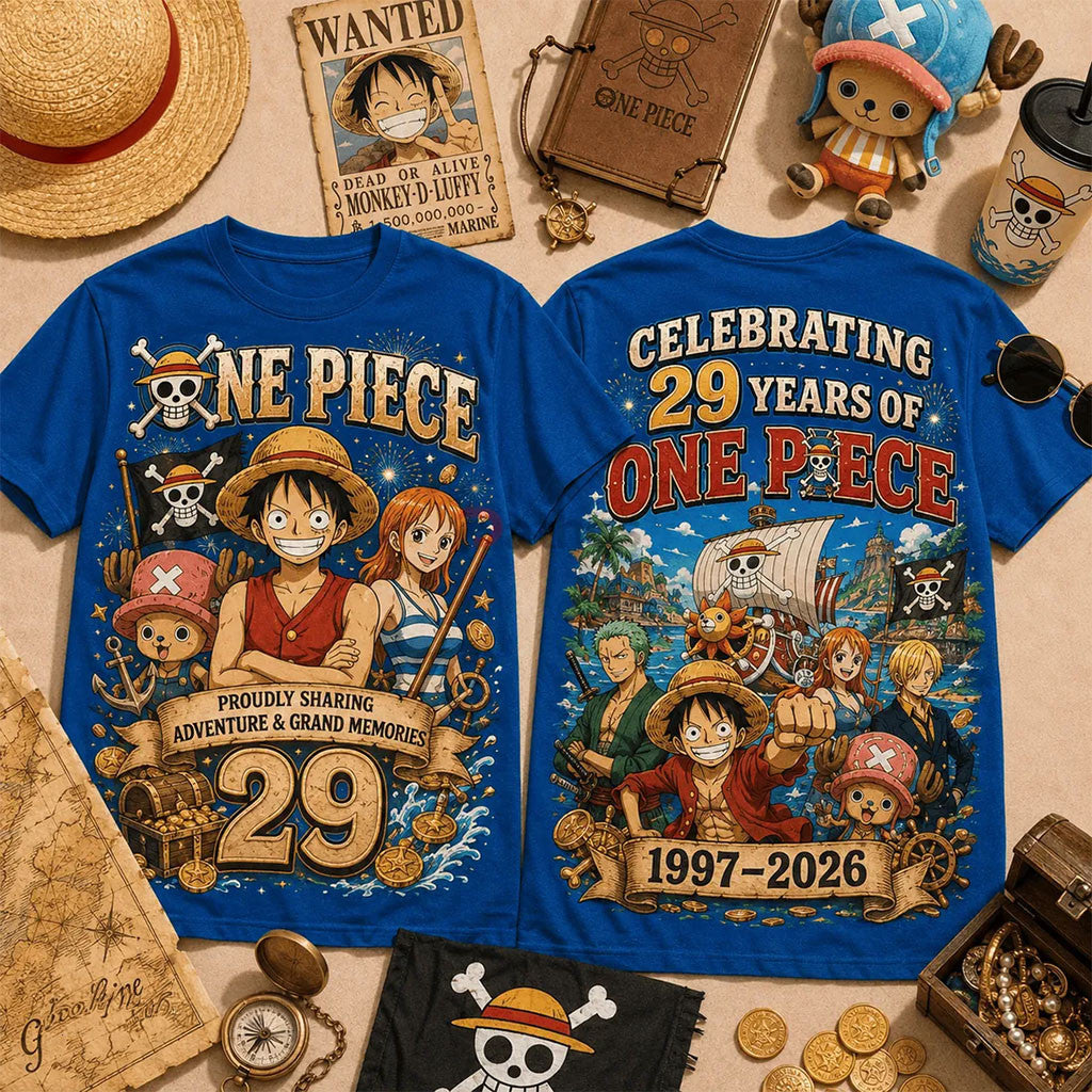 One Piece 1997-2026 Anniversary T-Shirt One Piece Merch Best Gift For Anime Fans - Merchluma