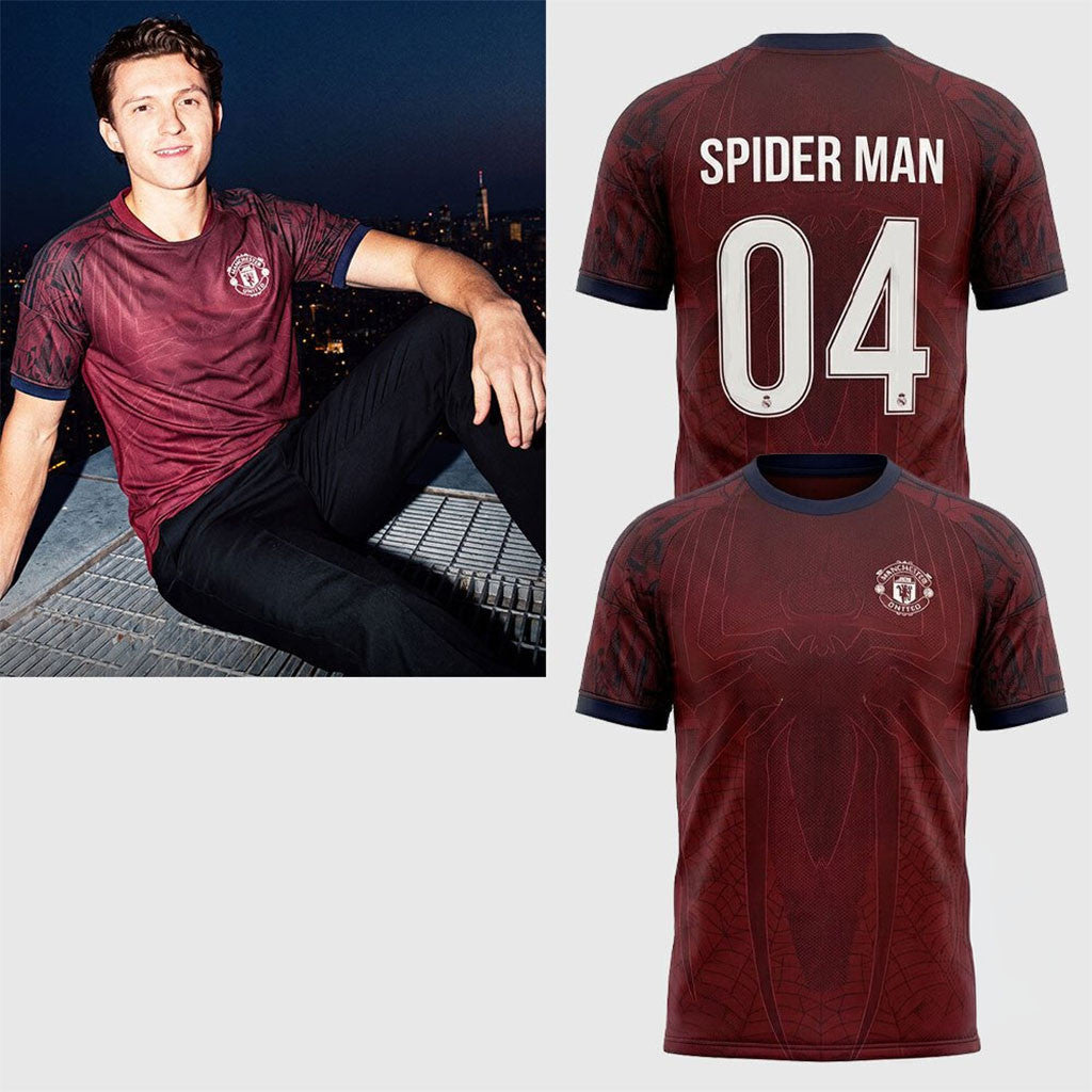 Spiderman Merch Manchester United Spider Man Brand New Day 2026 Jersey T-Shirt Gifts For Him - Merchluma