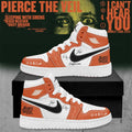 Custom Pierce The Veil Merch I Can't Hear You World Tour 2026 Signature Shoes Orange White - Merchluma