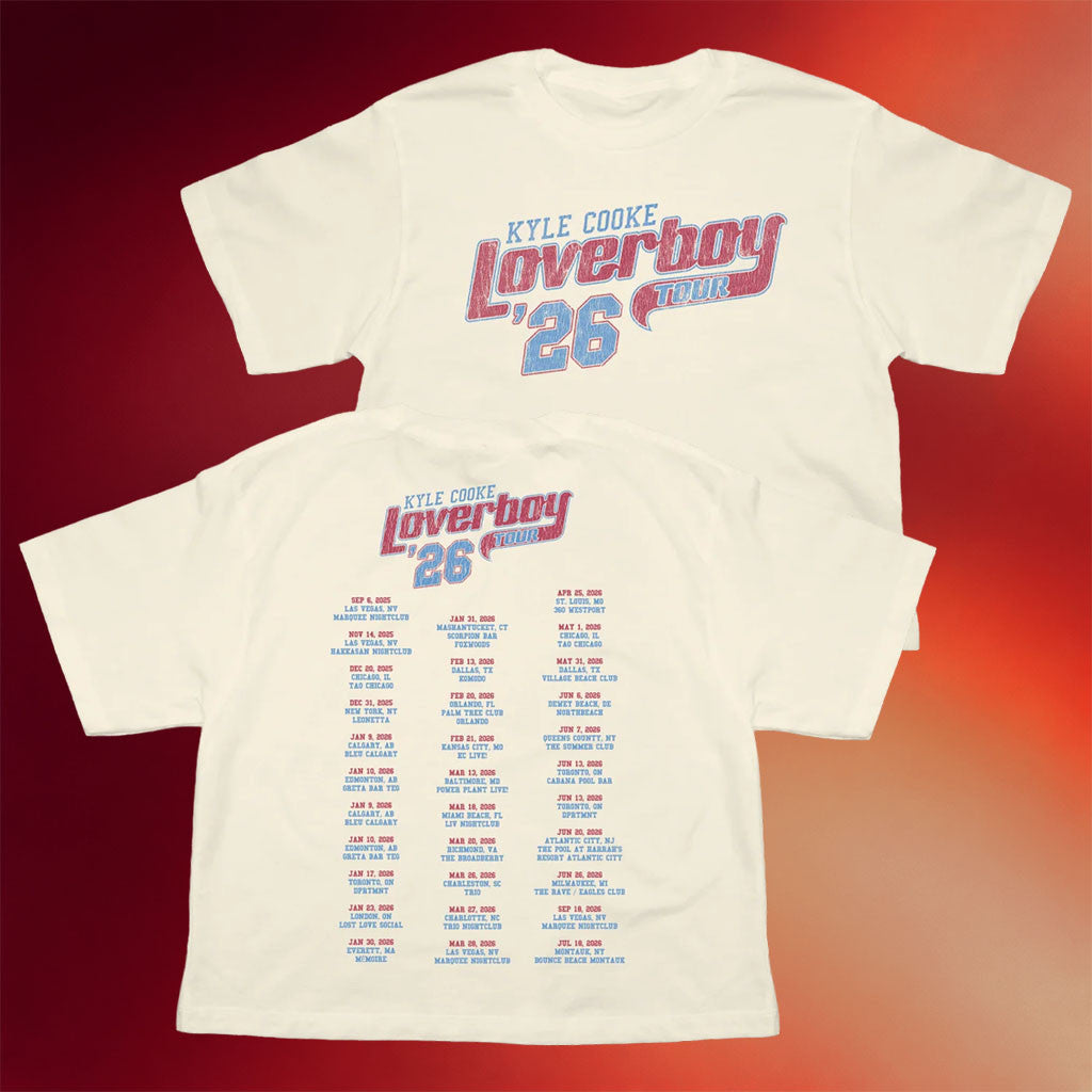 Loverboy Merch 2026 DJ Kyle Cooke Tour '26 Crop Tee Kyle Cooke Merch Gift For Fans - Merchluma