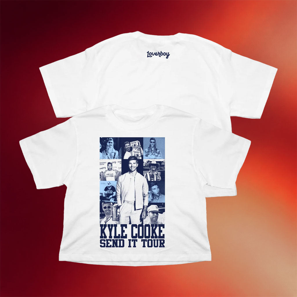 Loverboy Merch 2026 Kyle Cooke Send It Tour Crop Top Best Gift For Sisters - Merchluma