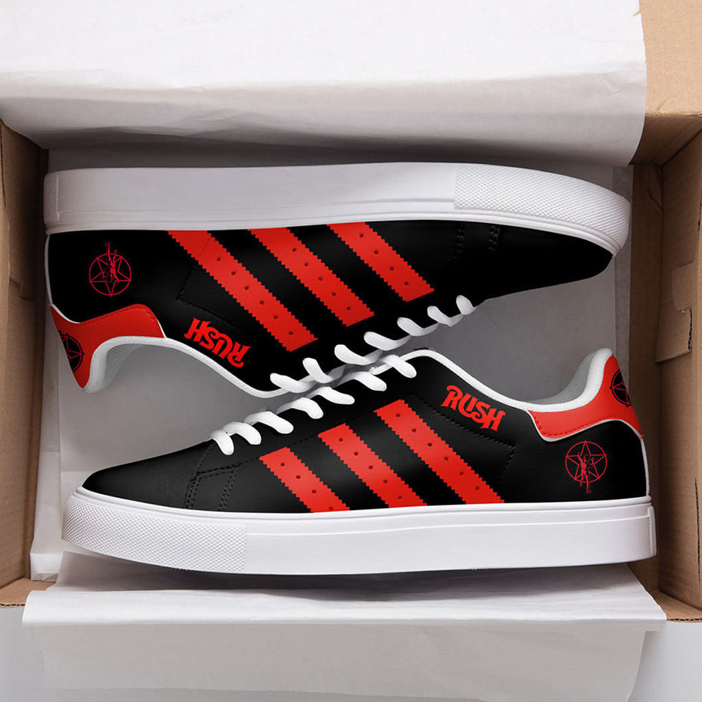 RUSH Band Black And Red Shoes RUSH Merch Gift Ideas For Music Lovers - Merchluma