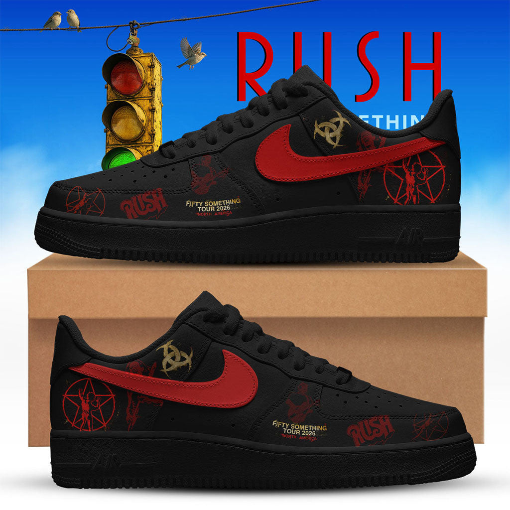 RUSH Fifty Something Tour 2026 Signed Shoes Black RUSH Merch Best Gifts For Music Lovers - Merchluma