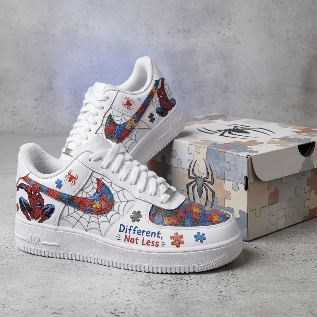 Spider-man Different Not Less Low Autism Acceptance Shoes Spider-Man Merch Gifts For BFF - Merchluma