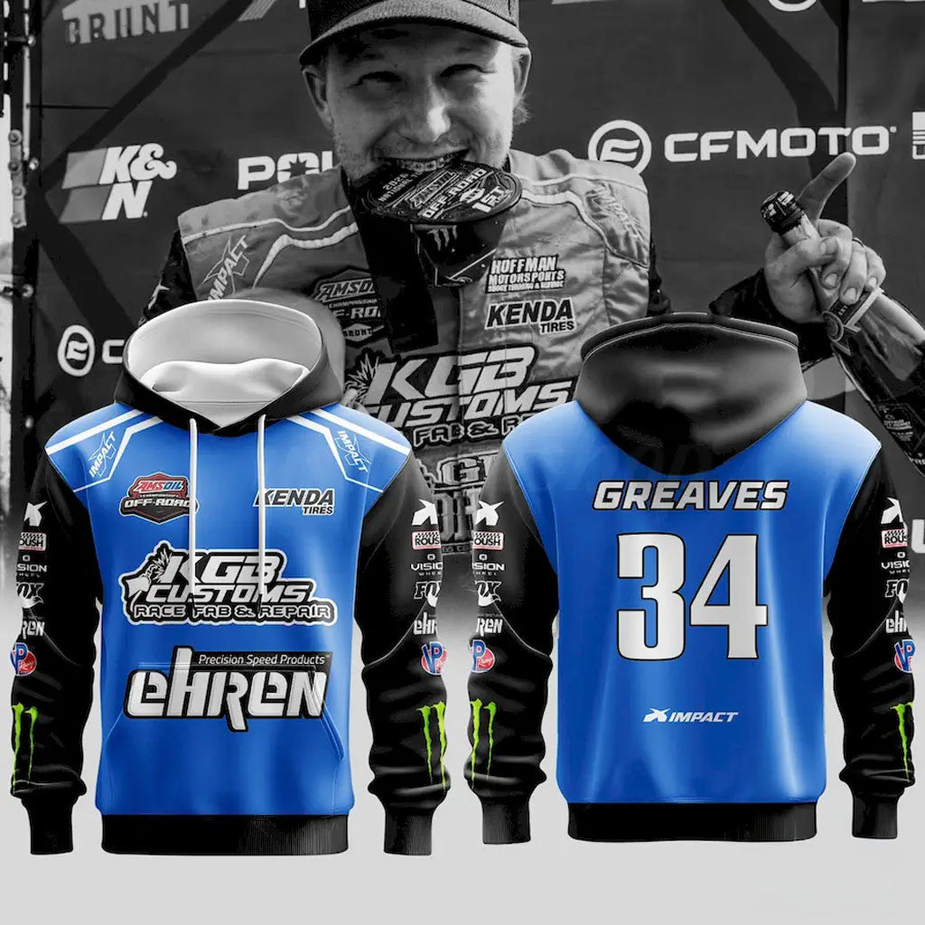 Kyle Greaves Championship Off-Road Hoodie #34 Kyle Greaves Merch Present For Brothers - Merchluma