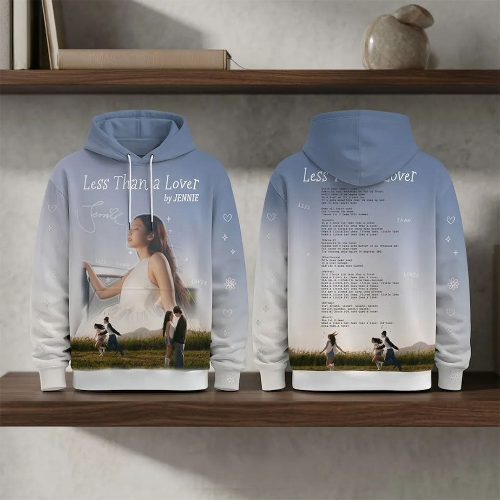 Jennie Less Than A Lover Lyrics Hoodie 2026 Jennie Blackpink Merch Gift For Kpop Fans - Merchluma