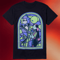 The Nightmare Merch The Nightmare Before Christmas Jack And Sally Stained Glass T-Shirt Gifts - Merchluma