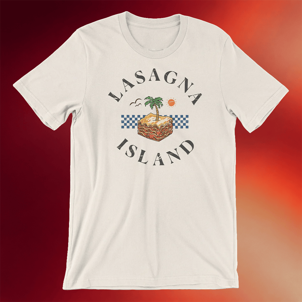 Try Guys Merch 2026 Lasagna Island T-Shirt Vintage Palm Tree Shirt Funny Gifts Ideas - Merchluma