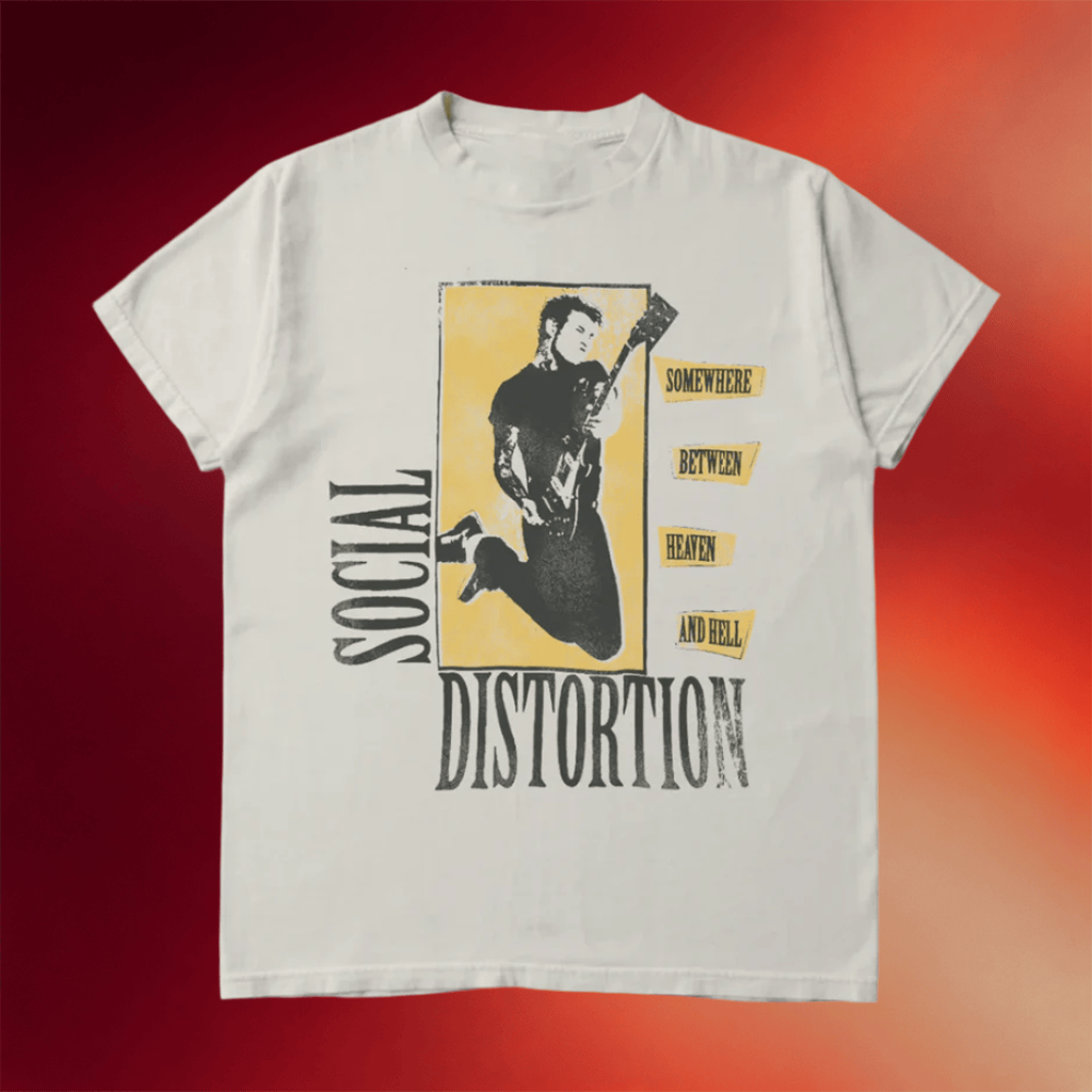 Social Distortion Merch 2026 Somewhere Between Heaven And Hell T-Shirt Gifts For Rock Fans - Merchluma