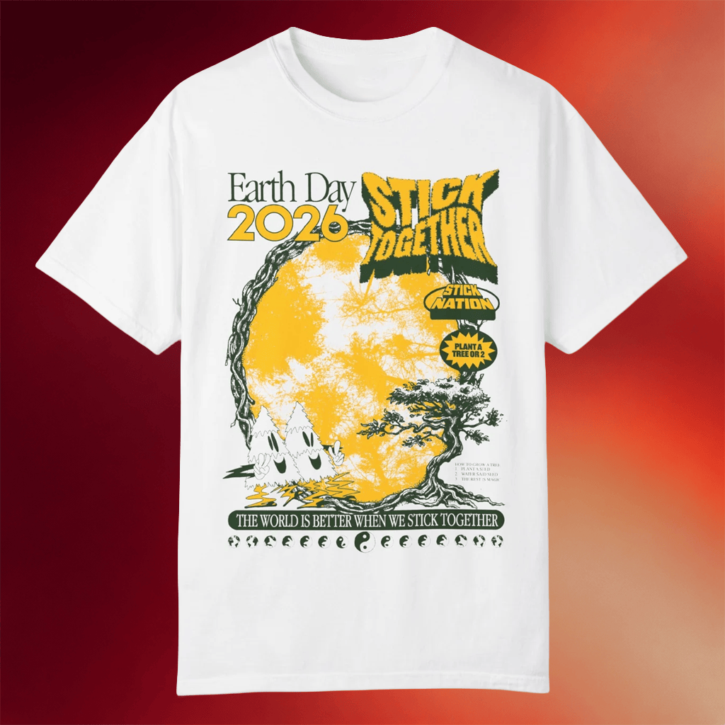 Stick Reviews Merch 2026 Earth Day 2026 T-Shirt Stick Together Shirt Cool Gifts For BFF - Merchluma