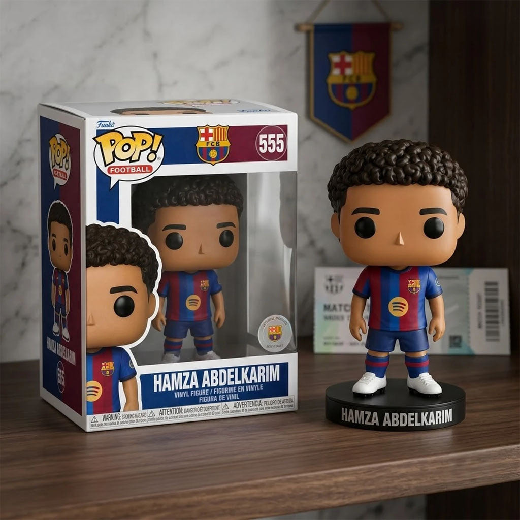 Hamza Abdelkarim FC Barcelona The Debut Brace Funko Pop Hamza Abdelkarim Merch Gift For Fans - Merchluma