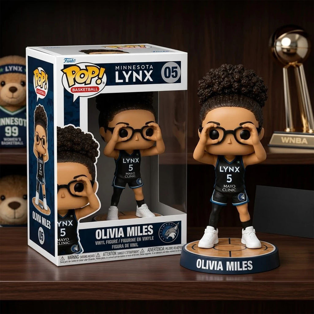Olivia Miles Binocular Celebration Collector Funko Pop MN Lynx Merch Gift For Basketball Lover - Merchluma