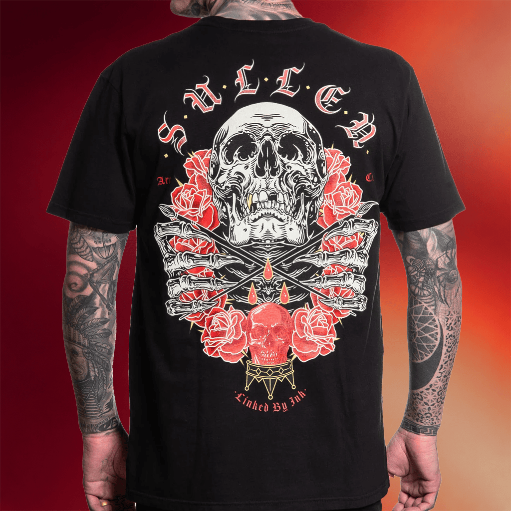 Sullen Clothing Merch Consecrated T-Shirt Rose And Skull Sullen Shirt Birthday Gift For Father - Merchluma