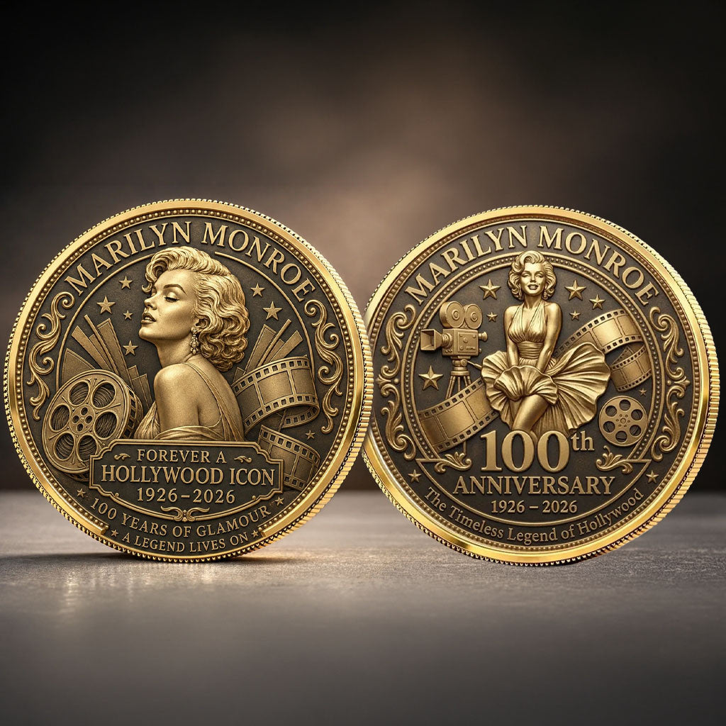 Marilyn Monroe 100th Anniversary Hollywood Icon Commemorative Coin Marilyn Monroe Merch Gifts - Merchluma