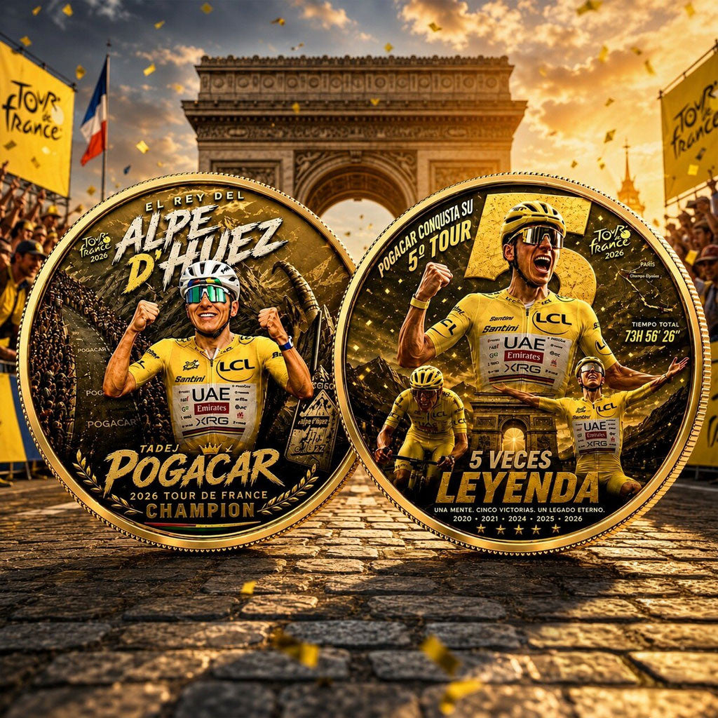 Tadej Pogacar 2026 Tour De France Champion Coin Tadej Pogacar Merch Gifts For Cyclist Fan - Merchluma