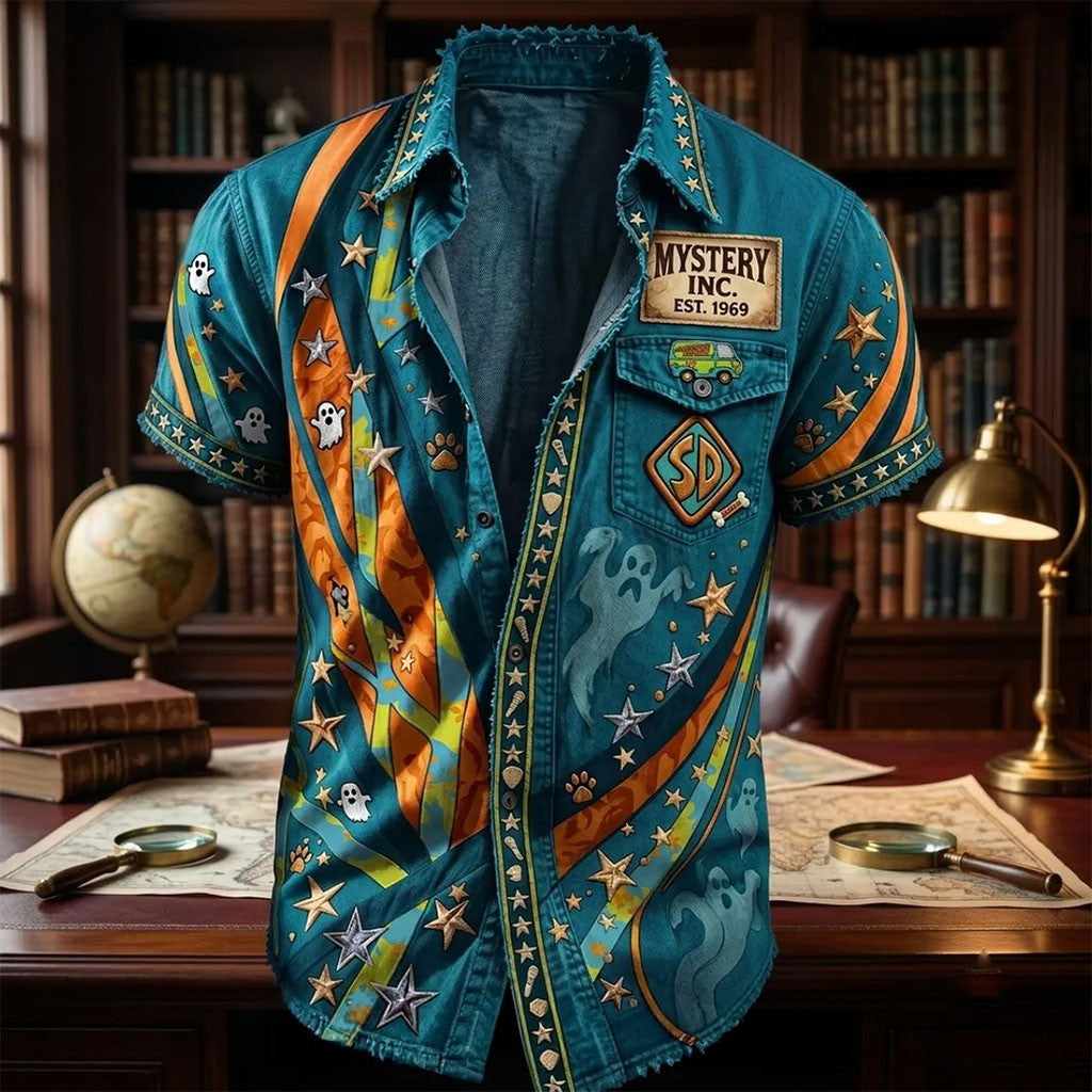 Scooby-Doo Mystery INC Est 1969 Blue Hawaiian Shirt Scooby-Doo Merch Gifts For Son - Merchluma