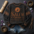Halloween Witch Salem Broom Co Sweatshirt Quality Handcrafted Enchanted Halloween Clothing - Merchluma