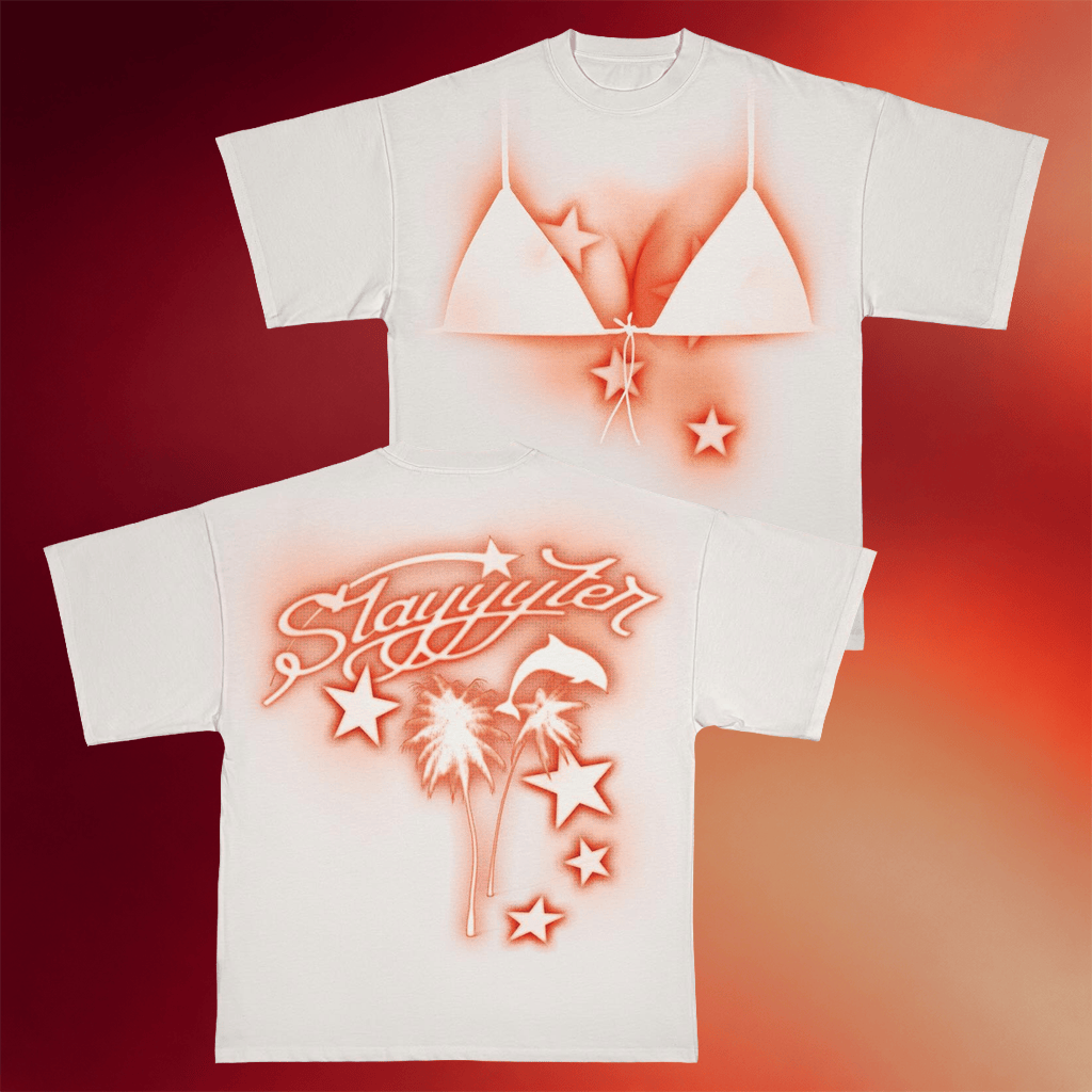 Slayyyter Merch 2026 Airbrush Bikini T-Shirt Slayyyter Shirt Gifts For Music Lovers - Merchluma
