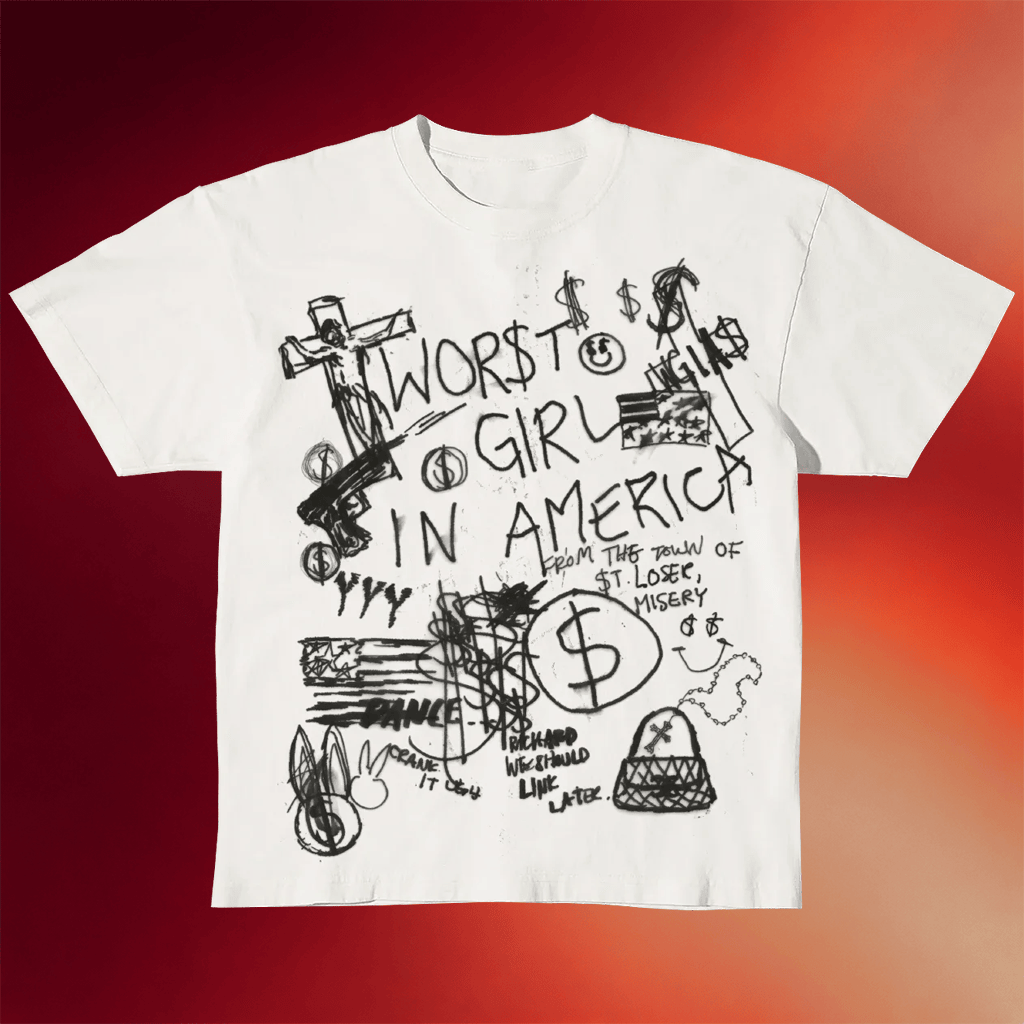 Slayyyter Merch 2026 Sharpie T-Shirt Worst Girl In America Shirts GIfts For Music Fans - Merchluma