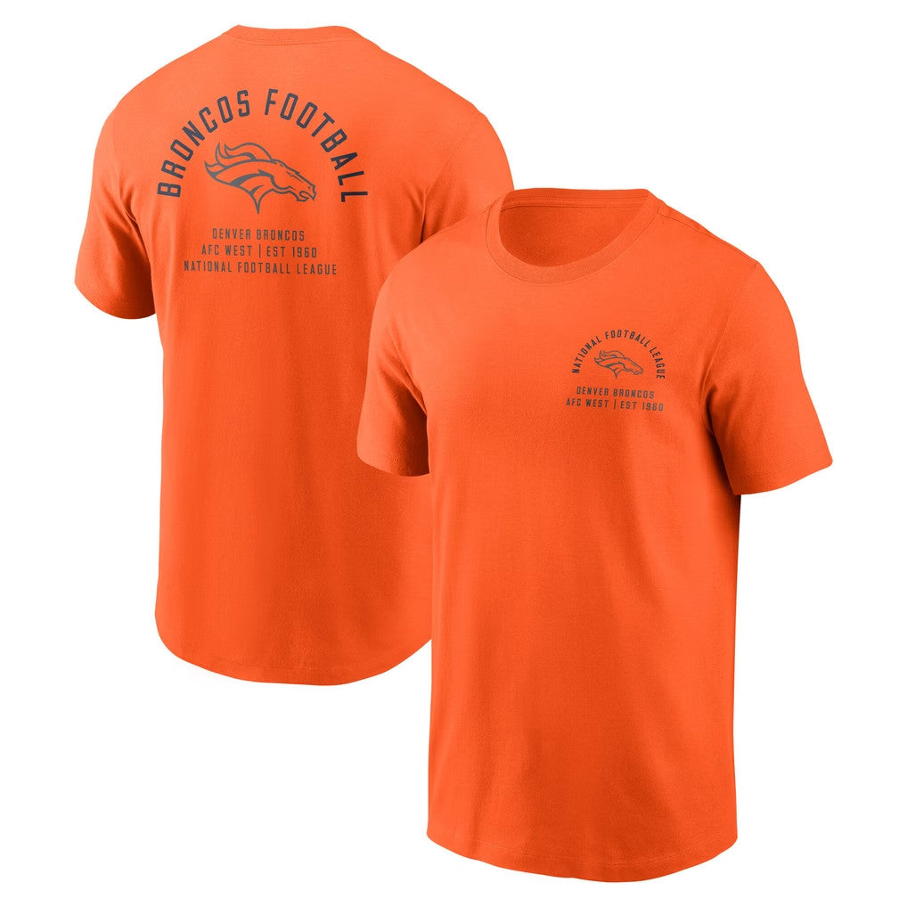 Denver Broncos Merch 2026 Denver Broncos Split Logo Shirt Broncos Football Merch Game Day Gifts - Merchluma