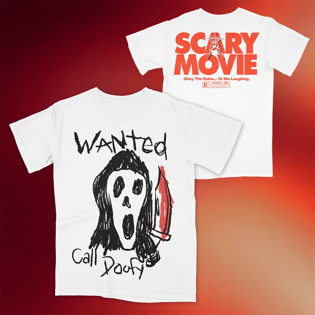 StudioHouse Designs Merch 2026 Scary Movie Wanted Call Doofy T-Shirt White Present For Dad - Merchluma