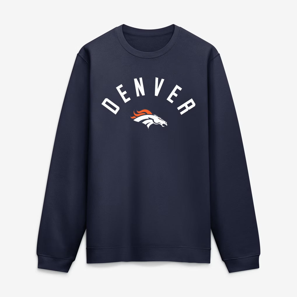 Denver Broncos Merch 2026 Denver Broncos Primetime Club Sweatshirt Navy Gift For Game Day - Merchluma