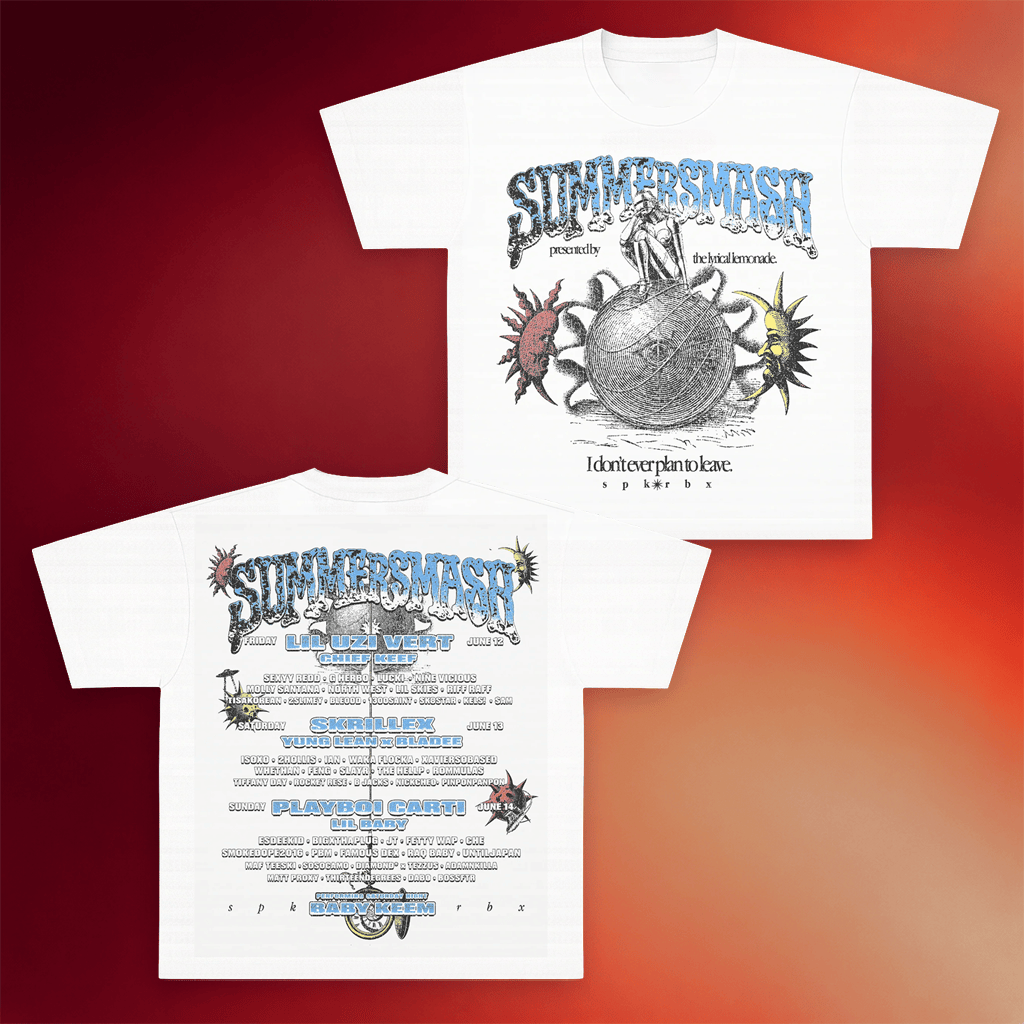 Summer Smash Merch 2026 LUNAR T-Shirt White Hip Hop Festival Outfits Gifts For Fans - Merchluma