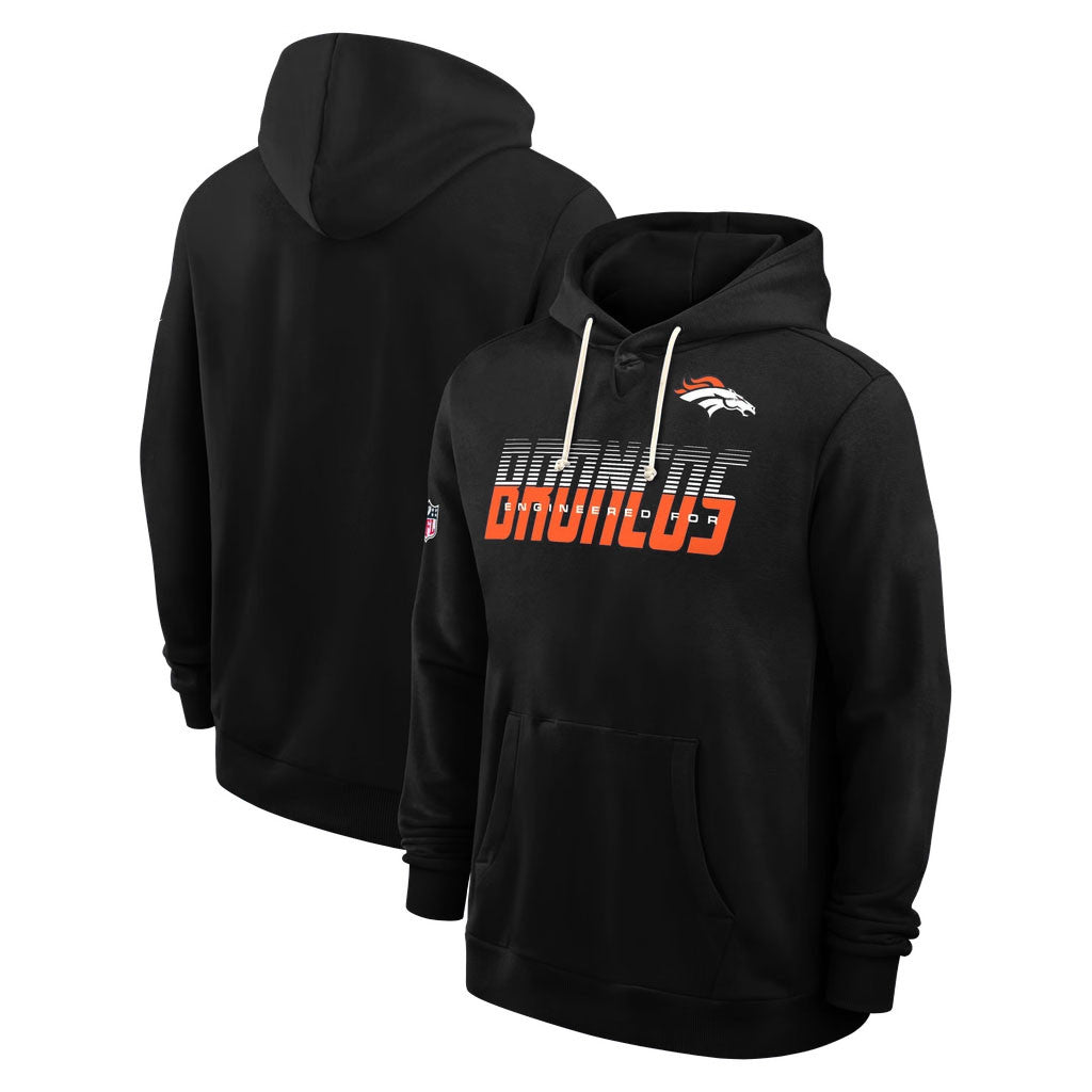 Denver Broncos Merch 2026 Engineered For Broncos Hoodie Navy Present For Football Lovers - Merchluma