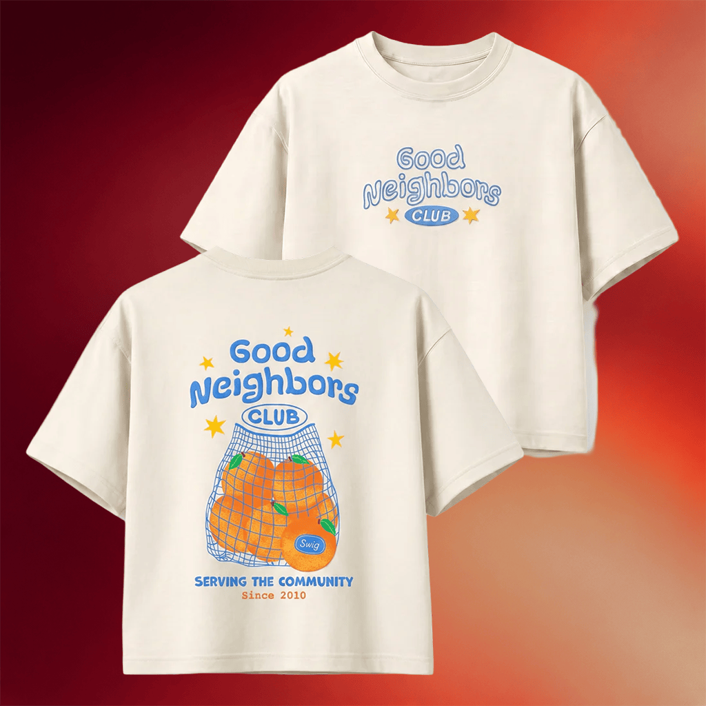 Swig Merch 2026 Good Neighbor's Club T-Shirt Orange Shirt Gifts For Besties - Merchluma