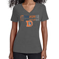 Denver Broncos Merch 2026 Denver Broncos Starter Color Shading V-Neck T-Shirt Gift For Her - Merchluma