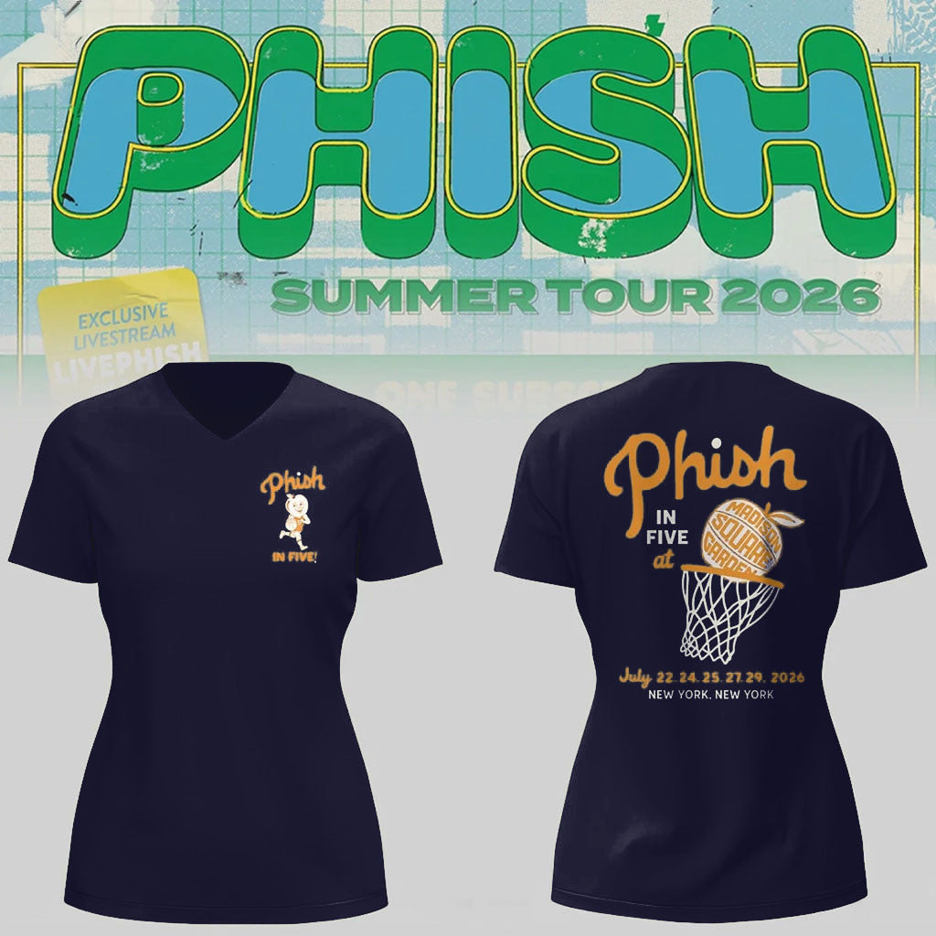 Phish Summer Tour 2026 At Madison Square Garden NY V-Neck Shirt Phish Band Merch Gift For Mom - Merchluma