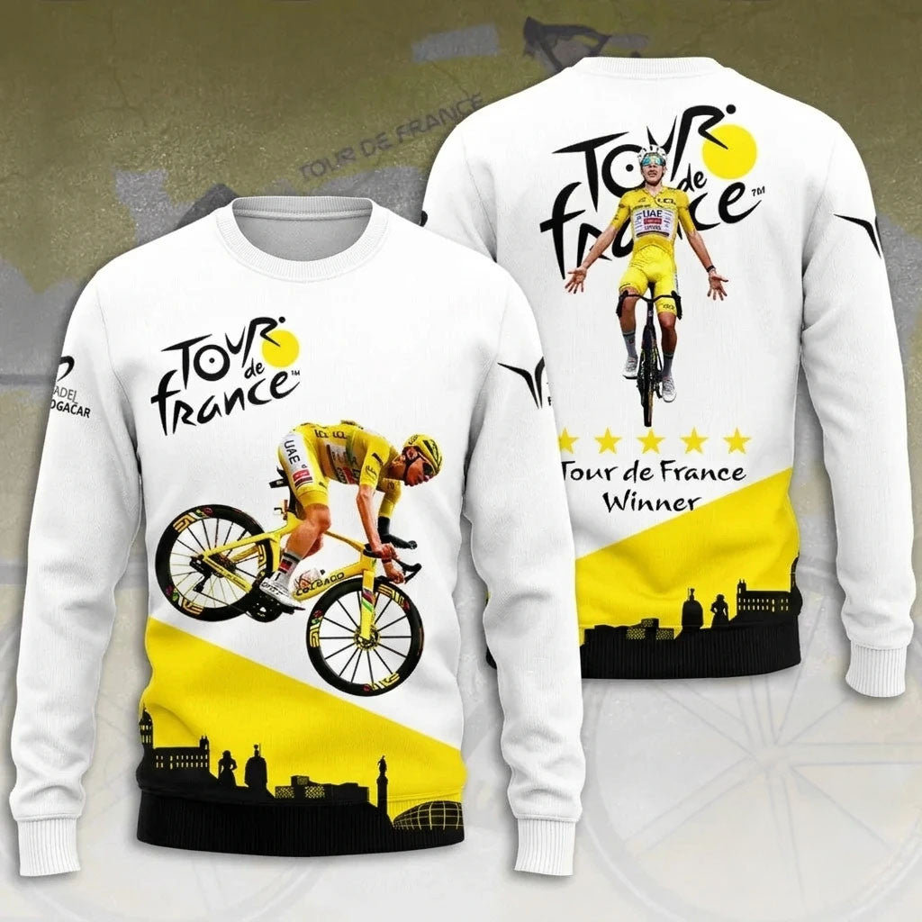 Tadej Pogacar Tour De France Winner Sweatshirt 2026 Tadej Pogacar Merch Gifts For Him - Merchluma