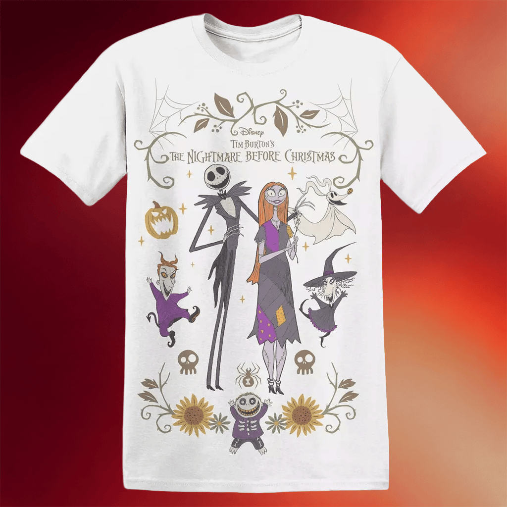 The Nightmare Merch The Nightmare Before Christmas Character Harvest Frame T-Shirt Sister Gifts - Merchluma