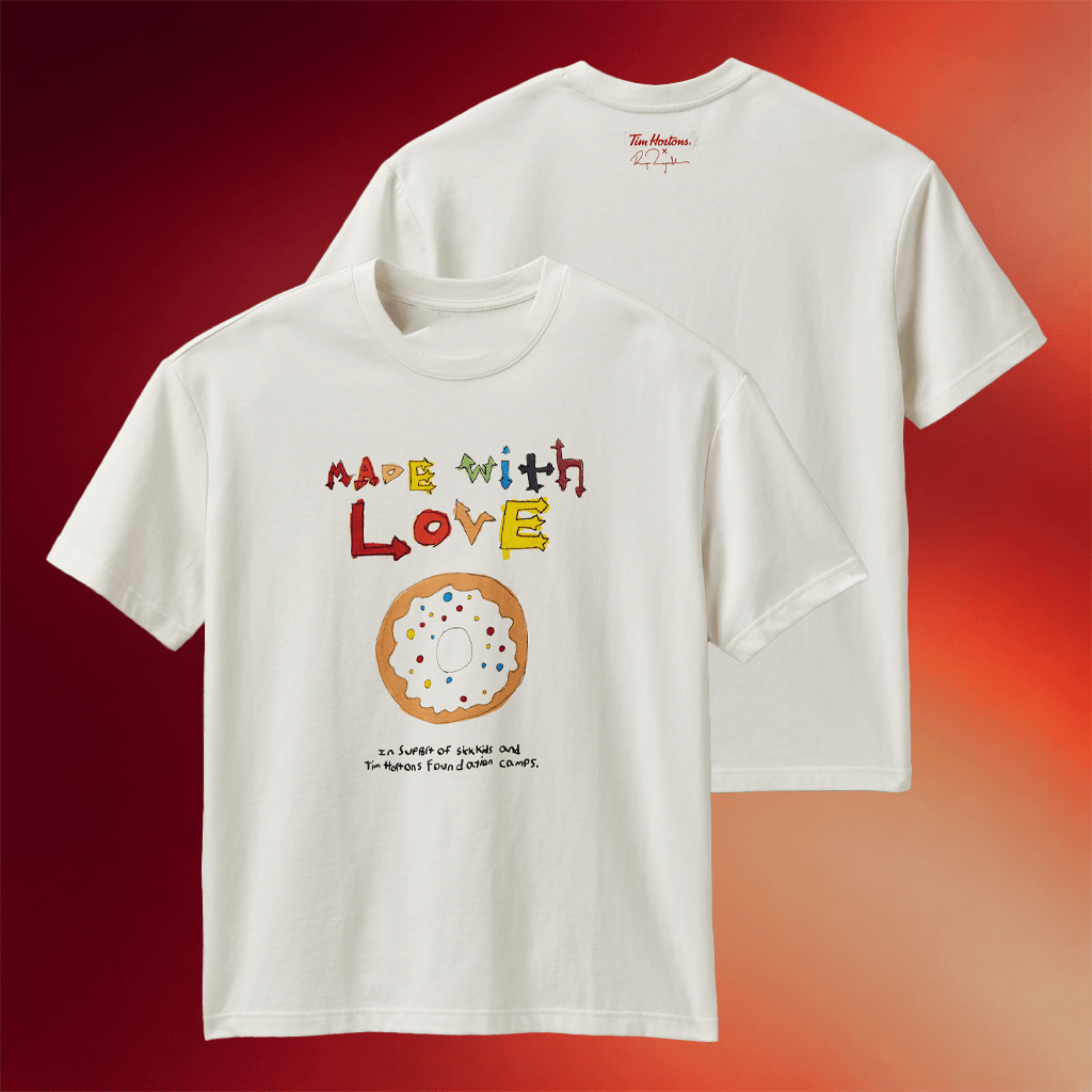 Tim Hortons Merch 2026 Tim Hortons X Ryan Reynolds T-Shirt Made With Love Shirt Gifts For BFF - Merchluma