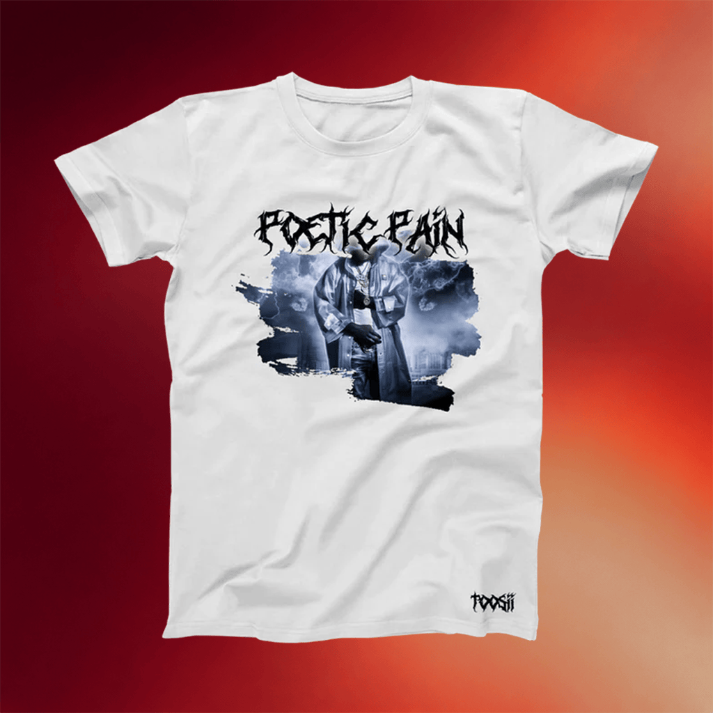 Toosii Merch 2026 Poetic Pain Album Art White T-Shirt Gift For Rapper Fans - Merchluma