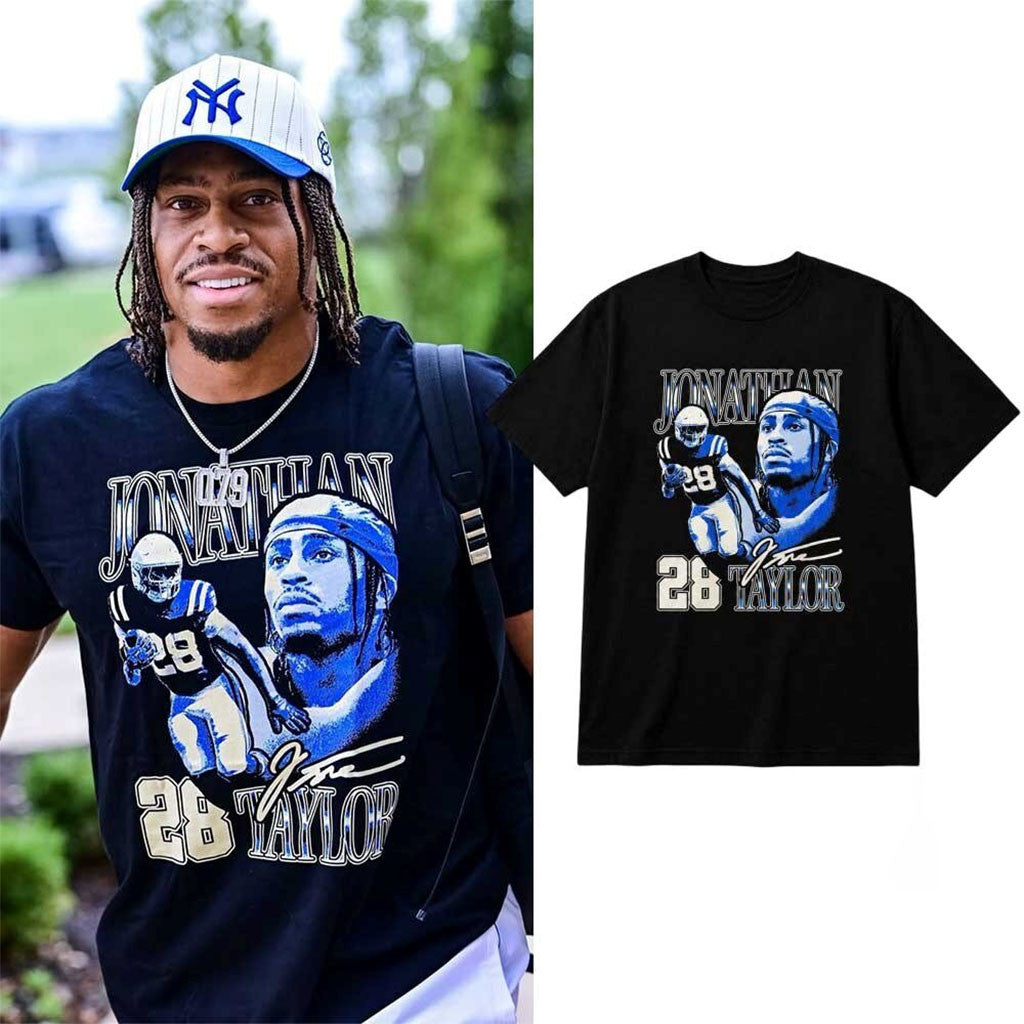 Jonathan Taylor 28 Shirt Indianapolis Colts Merch Gift For Football Lovers - Merchluma