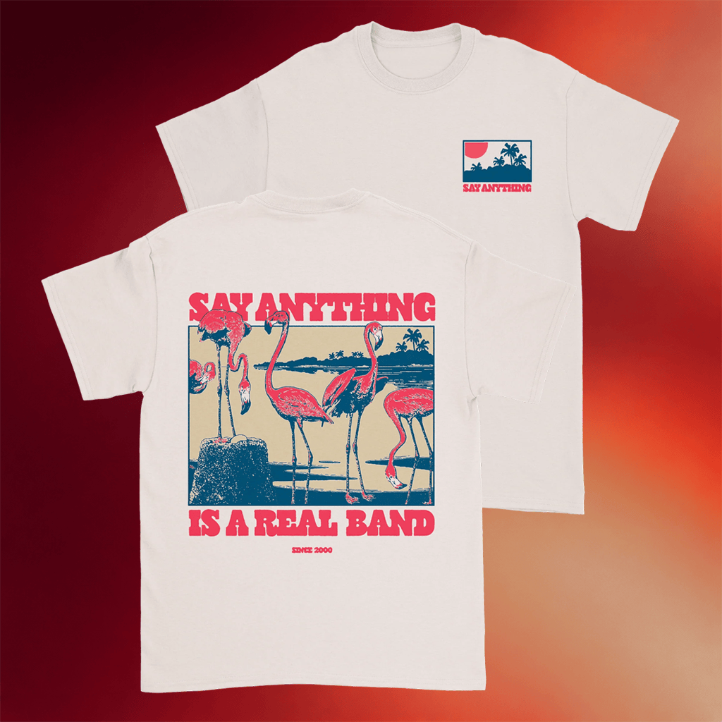 Say Anything Merch 2026 Flamingos T-Shirt Say Anything Is A Real Band Shirt Gifts For BFF - Merchluma