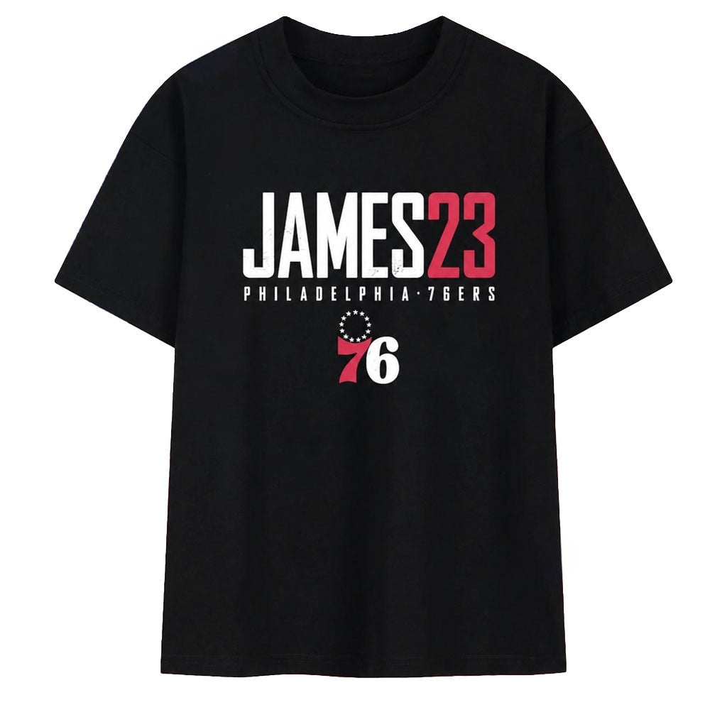 LeBron James 23 Philadelphia 76ers Distressed T-Shirt 76ers Merch Gifts For Basketball Lovers - Merchluma
