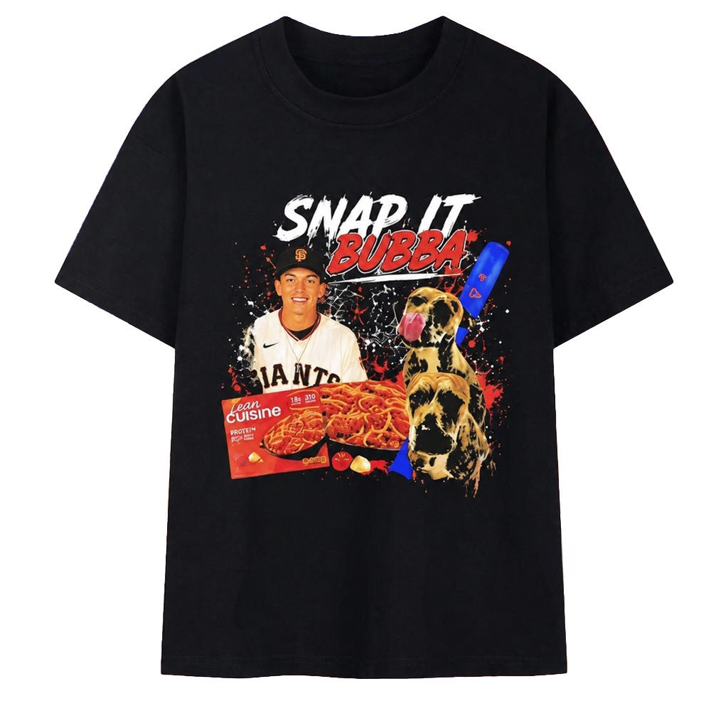Snap It Bubba San Francisco Giants Spaghetti Lean Cuisine T-Shirt SF Giants Merch Fan Gifts - Merchluma