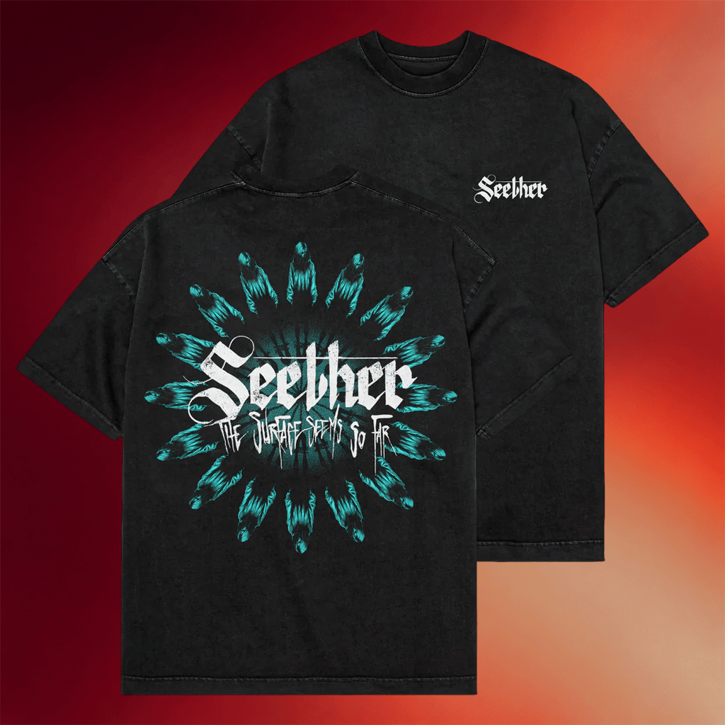 Seether Merch The Surface Seems So Far Wash T-Shirt Gift Ideas For Rock Lovers - Merchluma