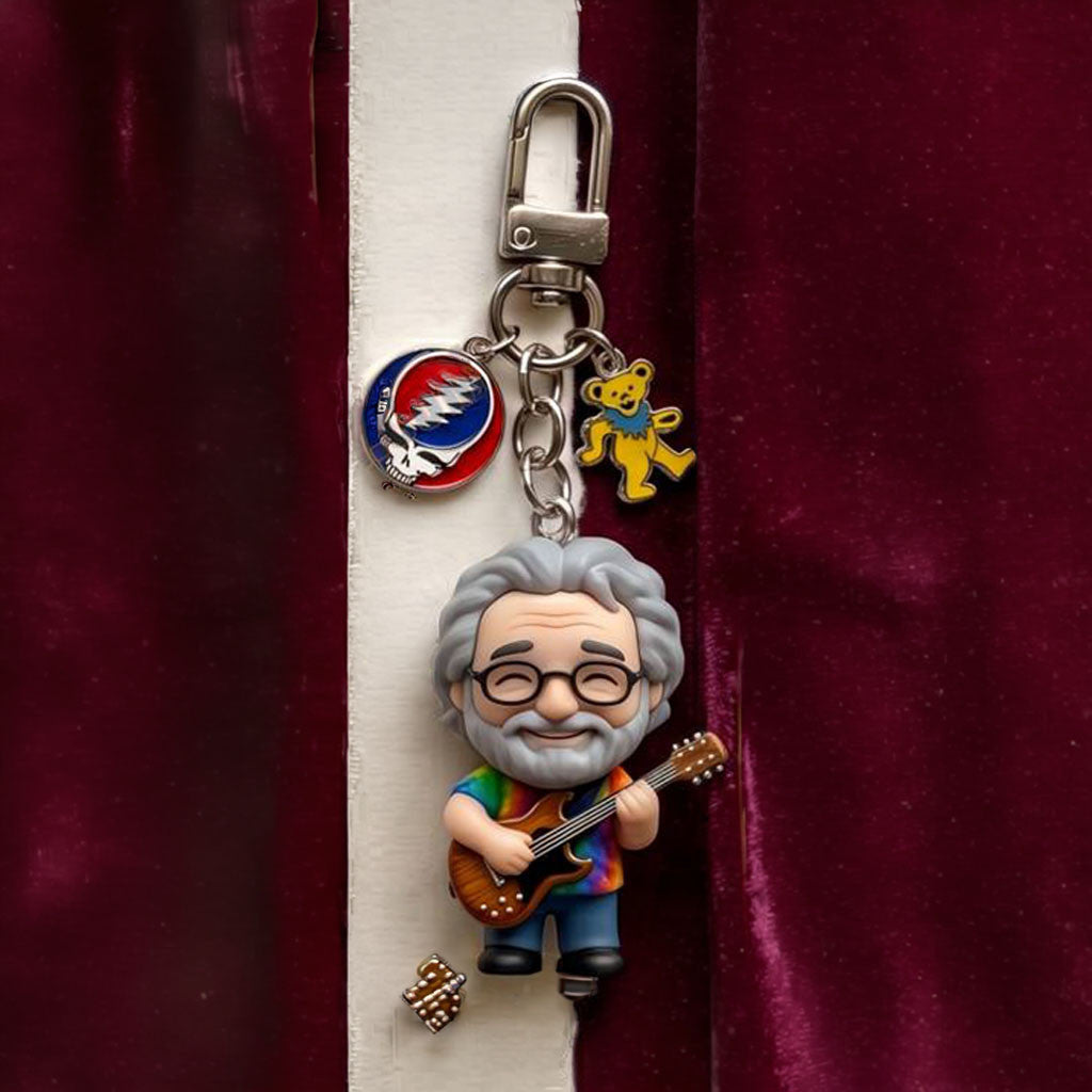 Jerry Garcia Emotional Support Keychain Grateful Dead Merch Gift For Music Lovers - Merchluma
