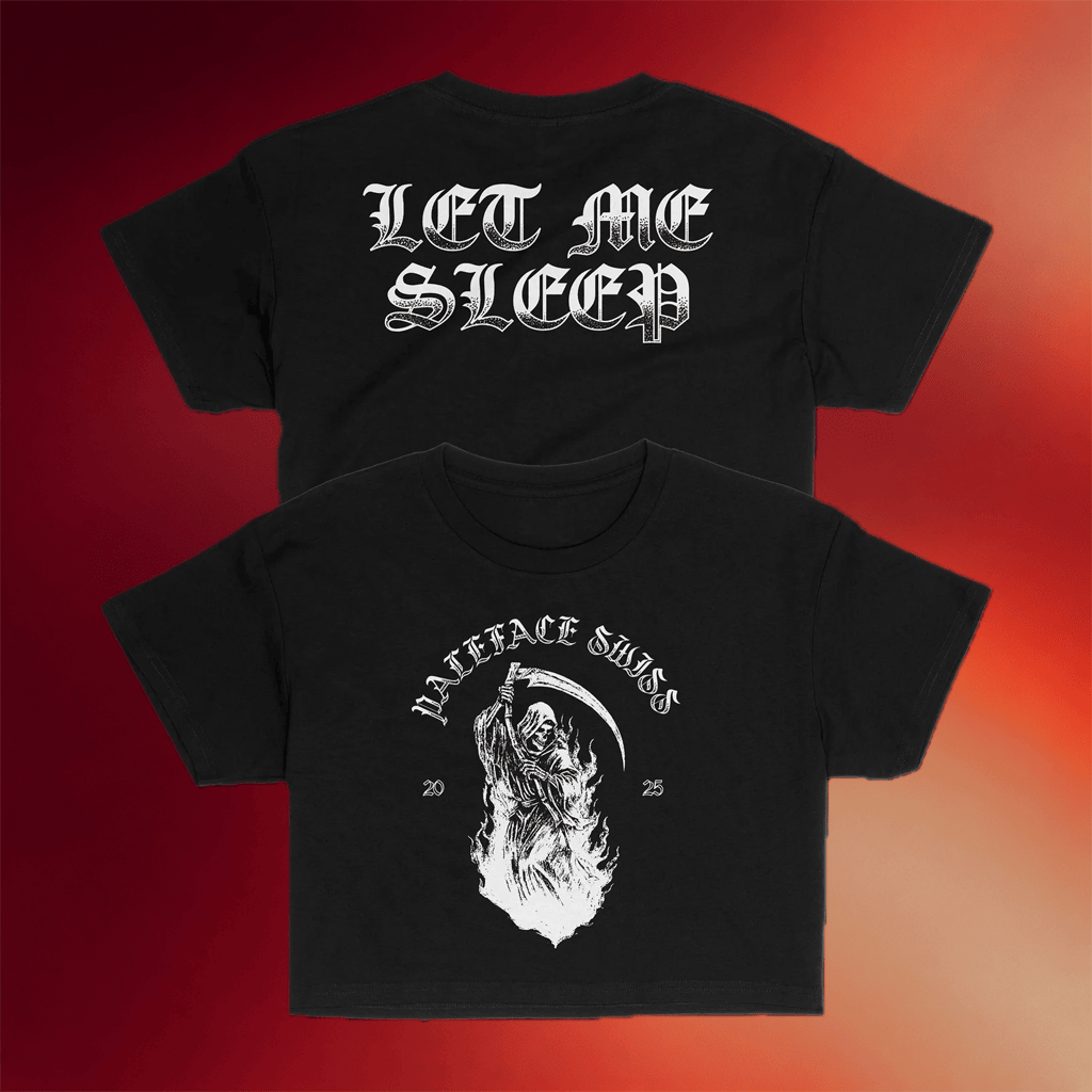 Paleface Swiss Merch Reaper Crop Top Let Me Sleep Shirt Music Lover Gift Ideas For Her - Merchluma