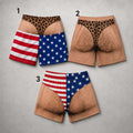 Hairy Chest And Butt Funny Novelty USA Flag Shorts 2026 Gag Gifts For Husband - Merchluma