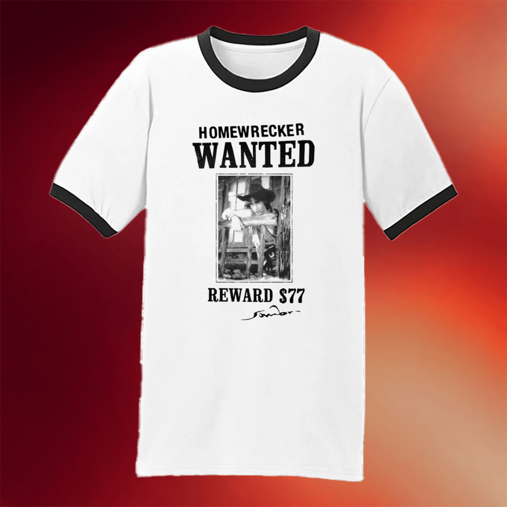 Sombr Merch 2026 Homewrecker Wanted T-Shirt Sombr Wanted Shirt Gifts For Music Lovers - Merchluma