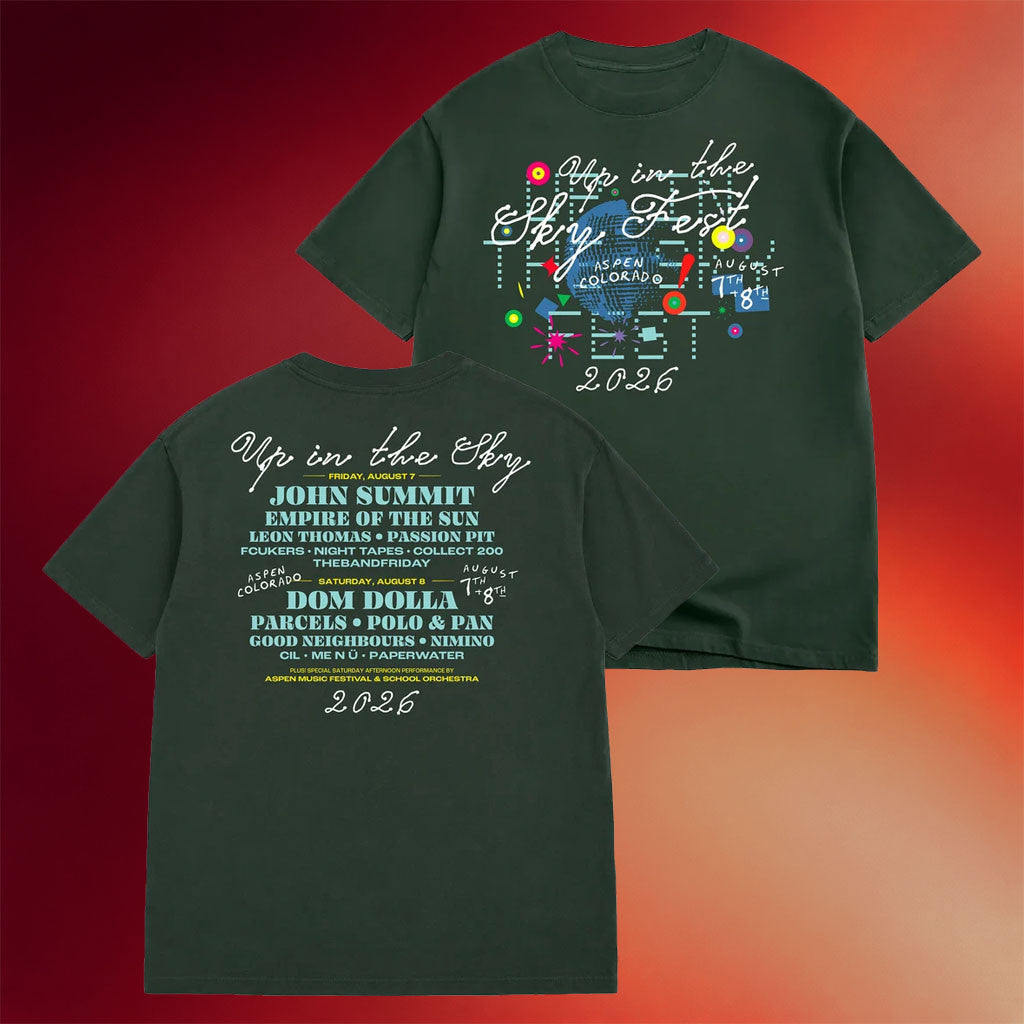 Up In The Sky Music Festival Merch 2026 Disco Lineup T-Shirt Gift For Music Fans - Merchluma