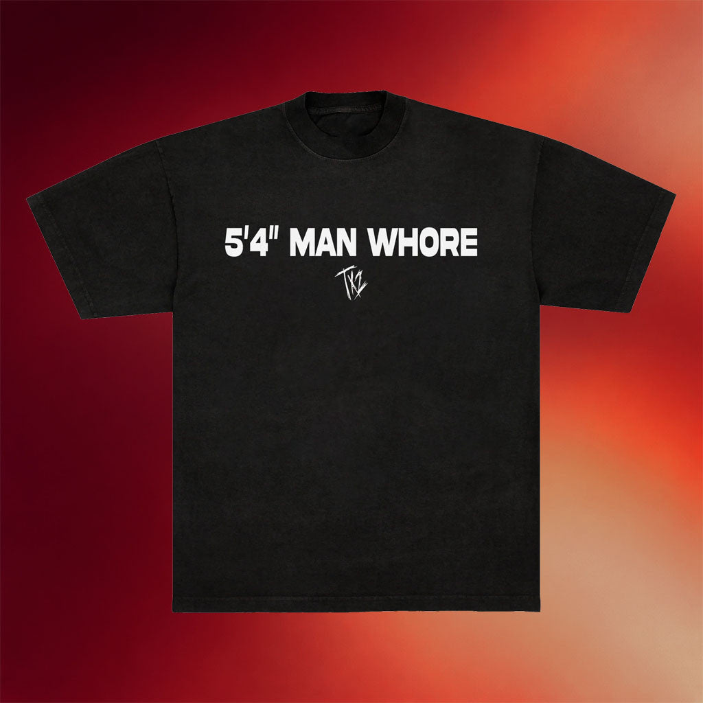 TX2 Merch 5'4' Man Whore T-Shirt Black TX2 Shirt 2026 Music Lover Gifts For Him - Merchluma