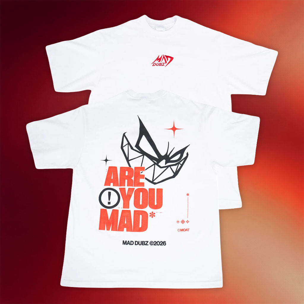 Mad Dubz Merch 2026 Are You Mad T-Shirt White Music Related Gifts For Guys - Merchluma