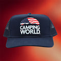 Camping World Merch 2026 Camping World American Flag Trucker Hat Present For Fathers - Merchluma