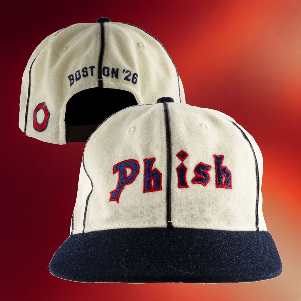 Phish Dry Goods Merch 2026 Phish X Ebbets Vintage Striped Fenway Hat Embroidered Band Fan Gifts - Merchluma