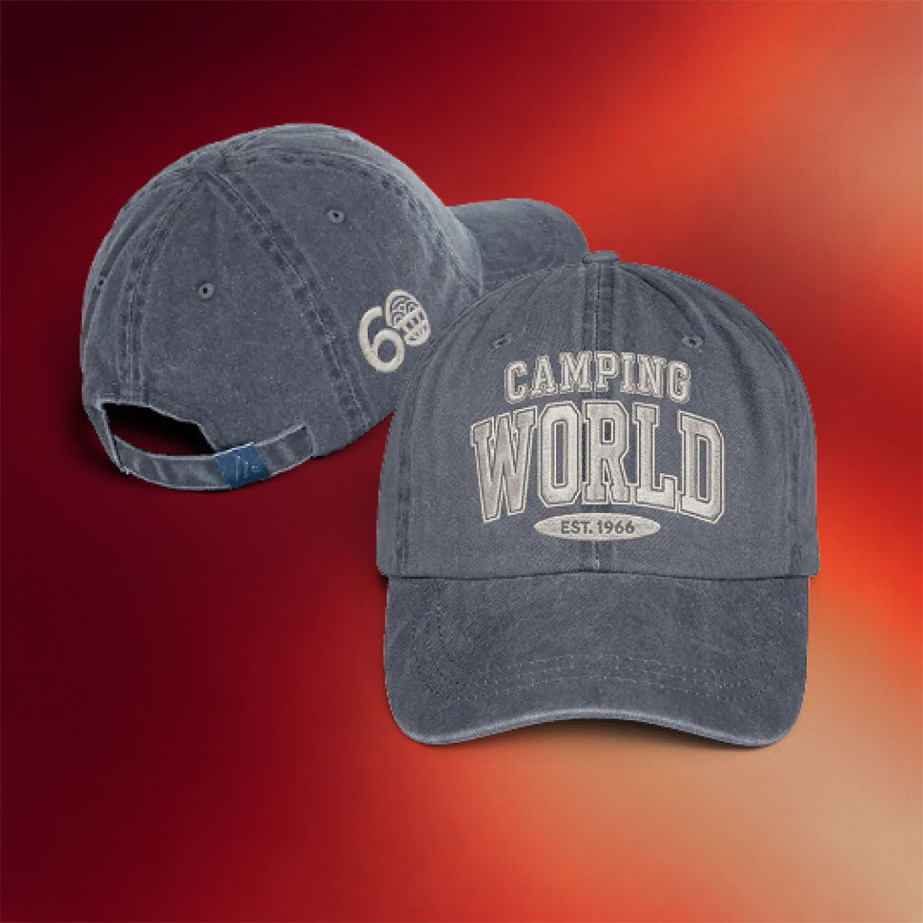 Camping World Merch 2026 Camping World 60th Anniversary Embroidered Hat Gift For Dad - Merchluma